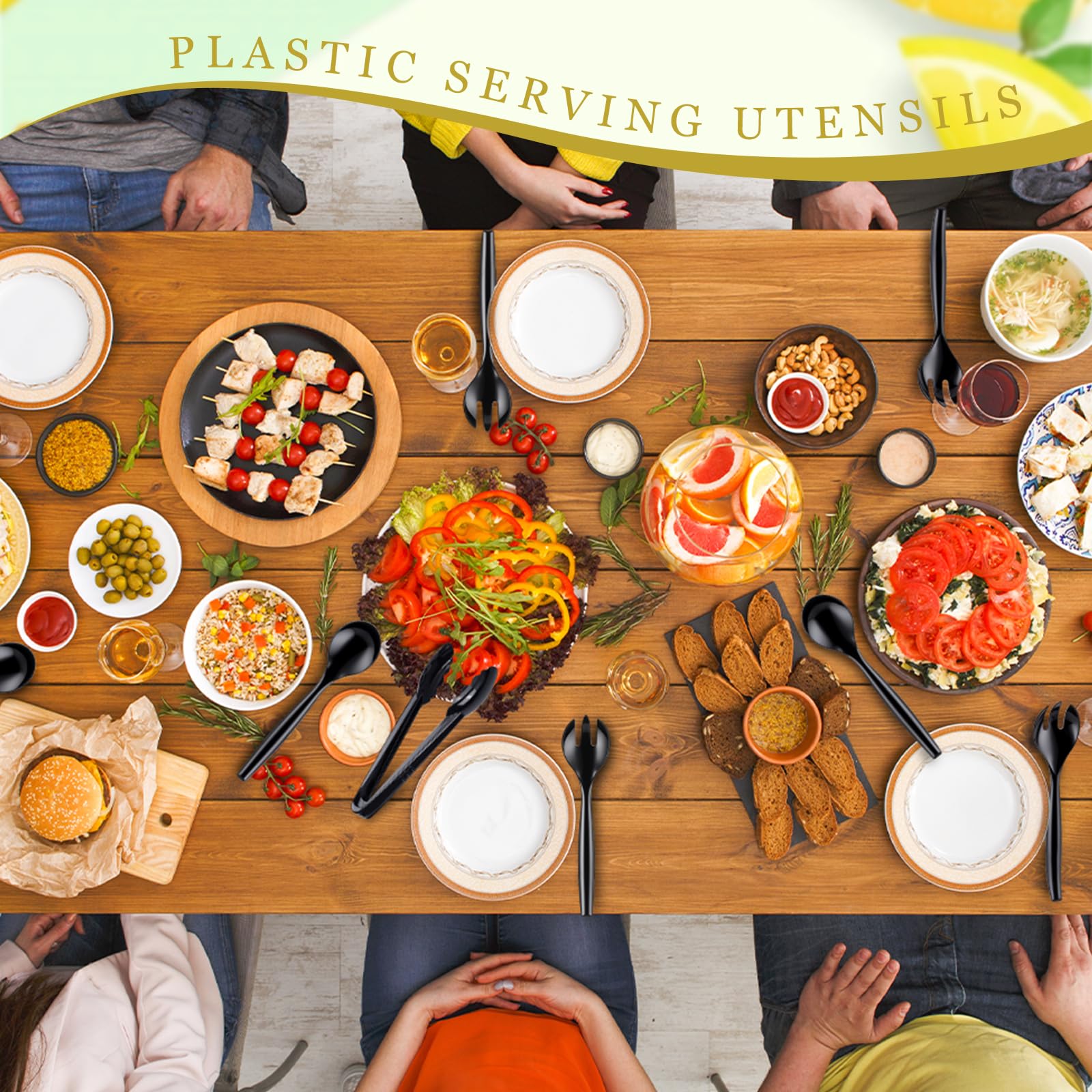 MWELLEWM catering-ready utensils suit large gatherings and parties.