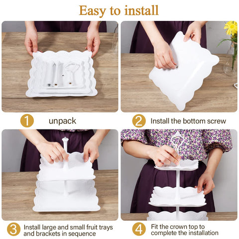 MWellewm wedding dessert table setup white with coordinated display