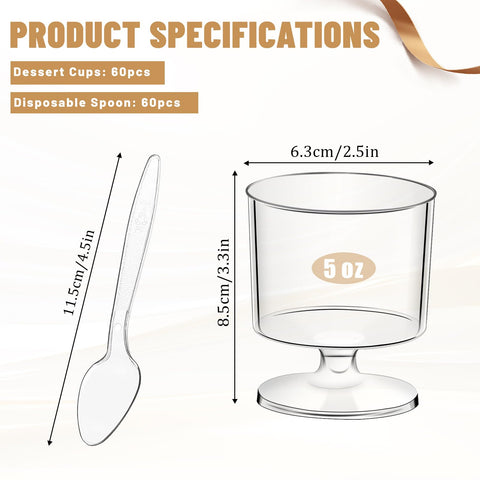 mwellewm goblet-shaped dessert cups closeup showing stylish presentation