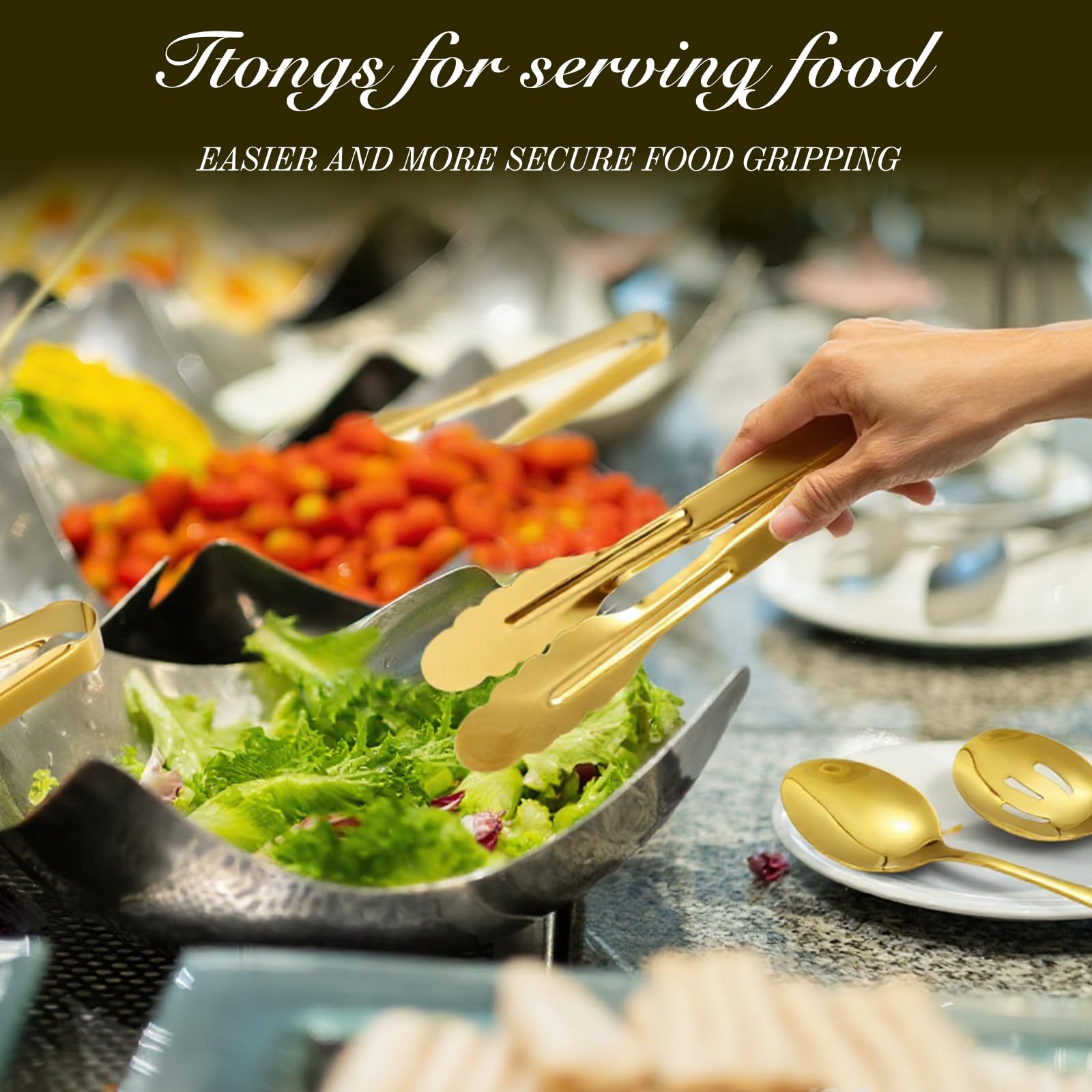 MWELLEWM ice tongs in stainless steel highlight cool, practical use.