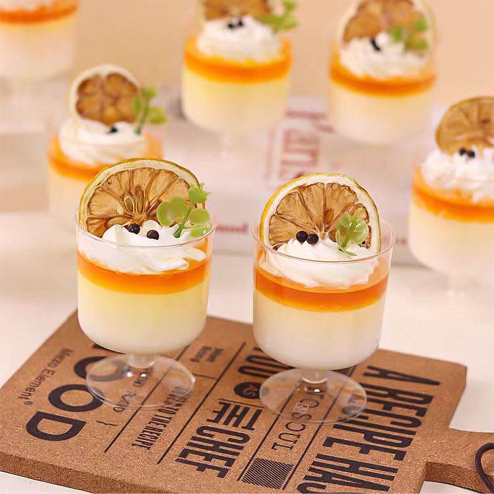 mwellewm mini dessert cups 5oz clear great for tastings and portions