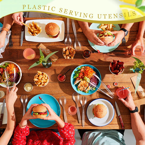 MWELLEWM disposable party utensils for easy cleanup after events