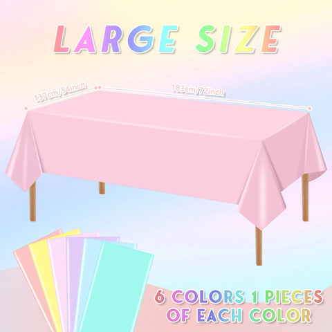mwellewm pastel tablecloths arranged for Easter or spring event