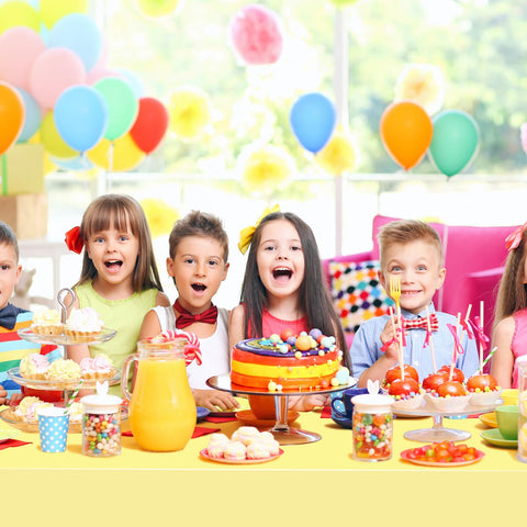 mwellewm unicorn-themed tablecloth for princess party, adds sparkle and charm
