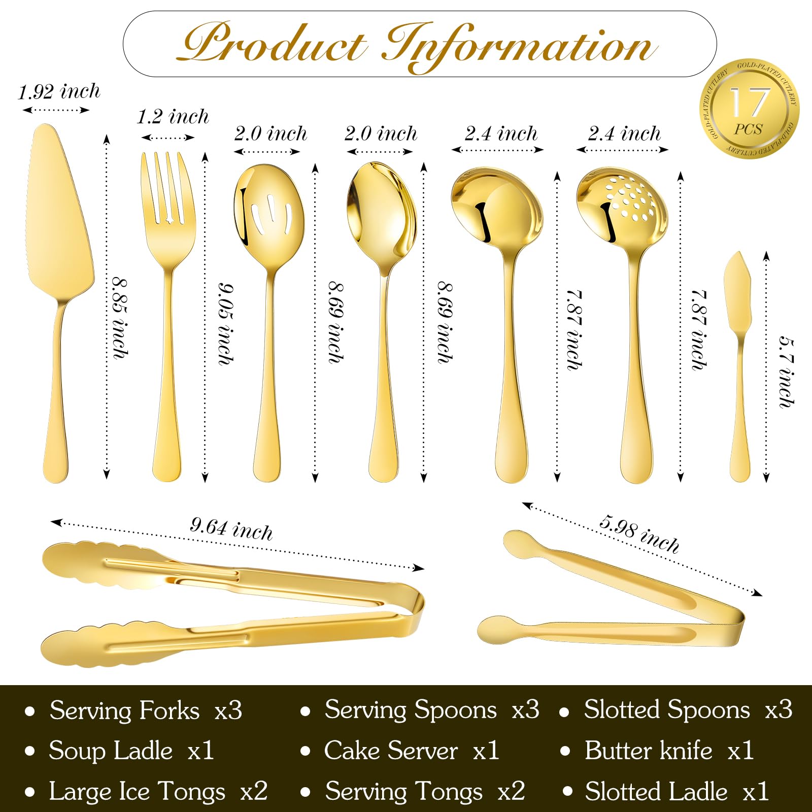 MWELLEWM serving forks with ergonomic handles ideal for buffet service.