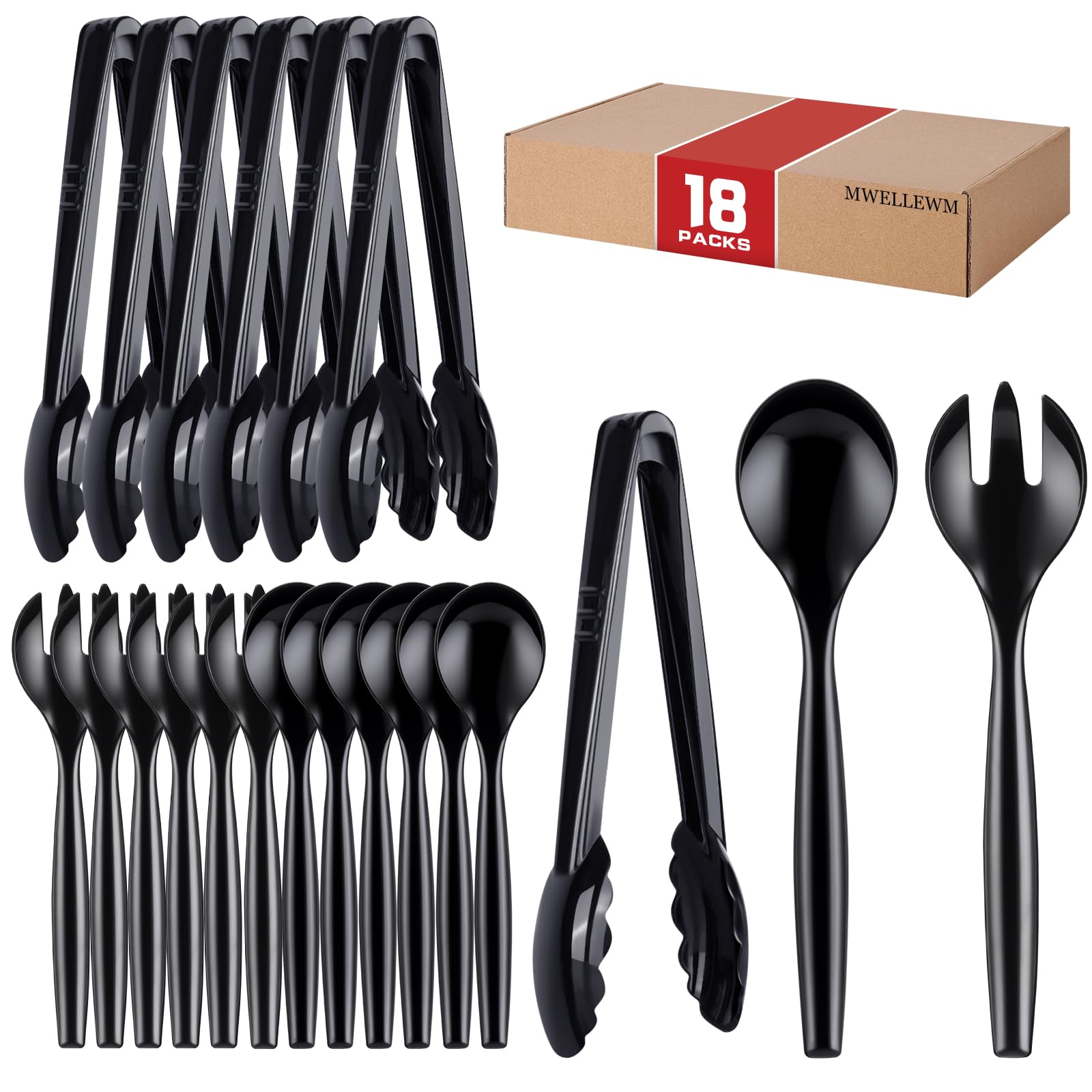 MWELLEWM serving spoons 10-inch for buffet service with easy portion control.