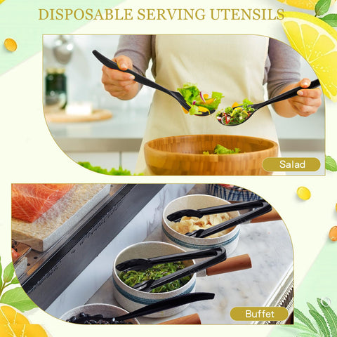 MWELLEWM slotted serving spoons ideal for salads and sides.