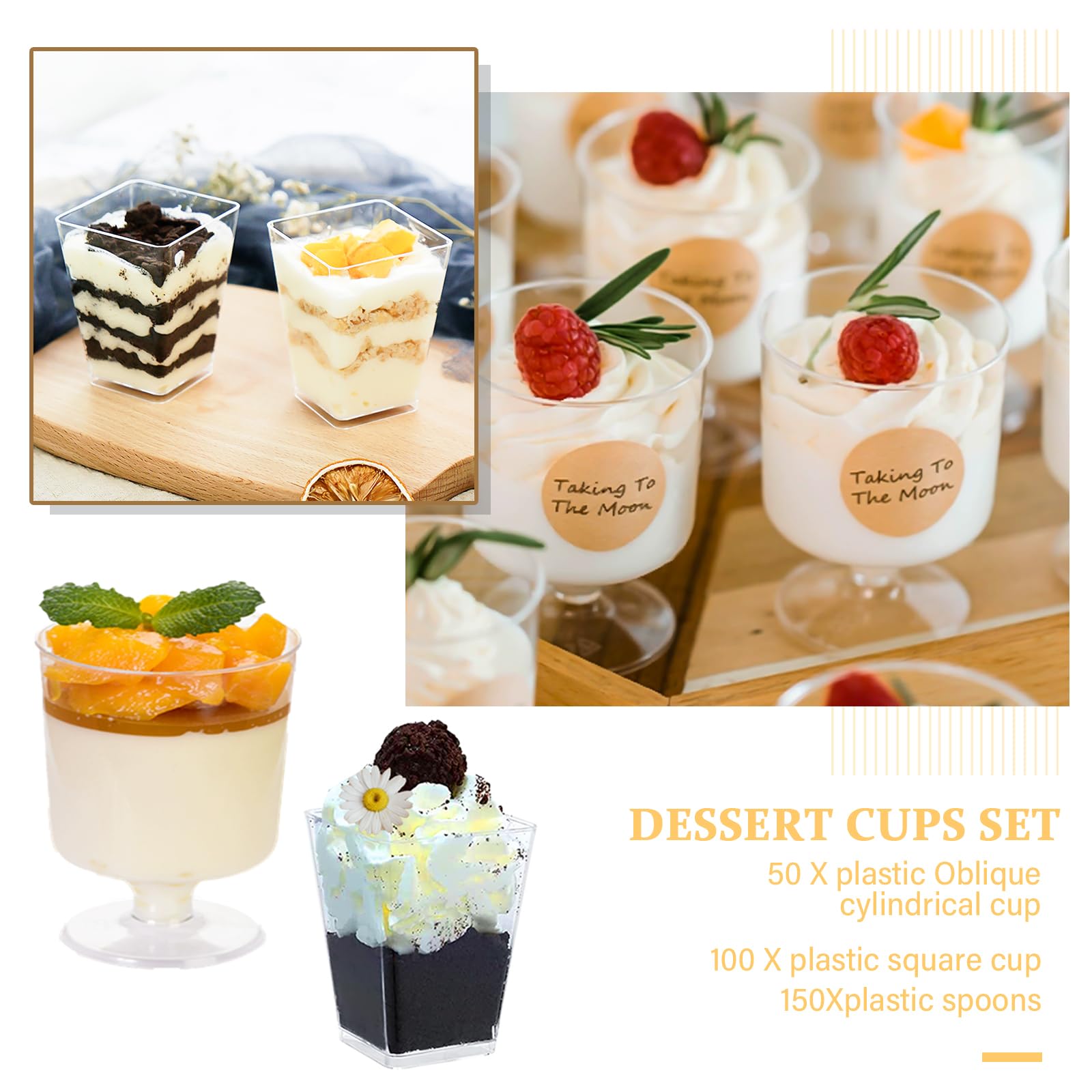 mwellewm 150 spoons pack for easy dessert servings