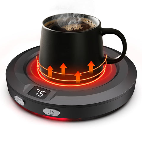 MXMZHXU mug warmer front view showing compact desk design