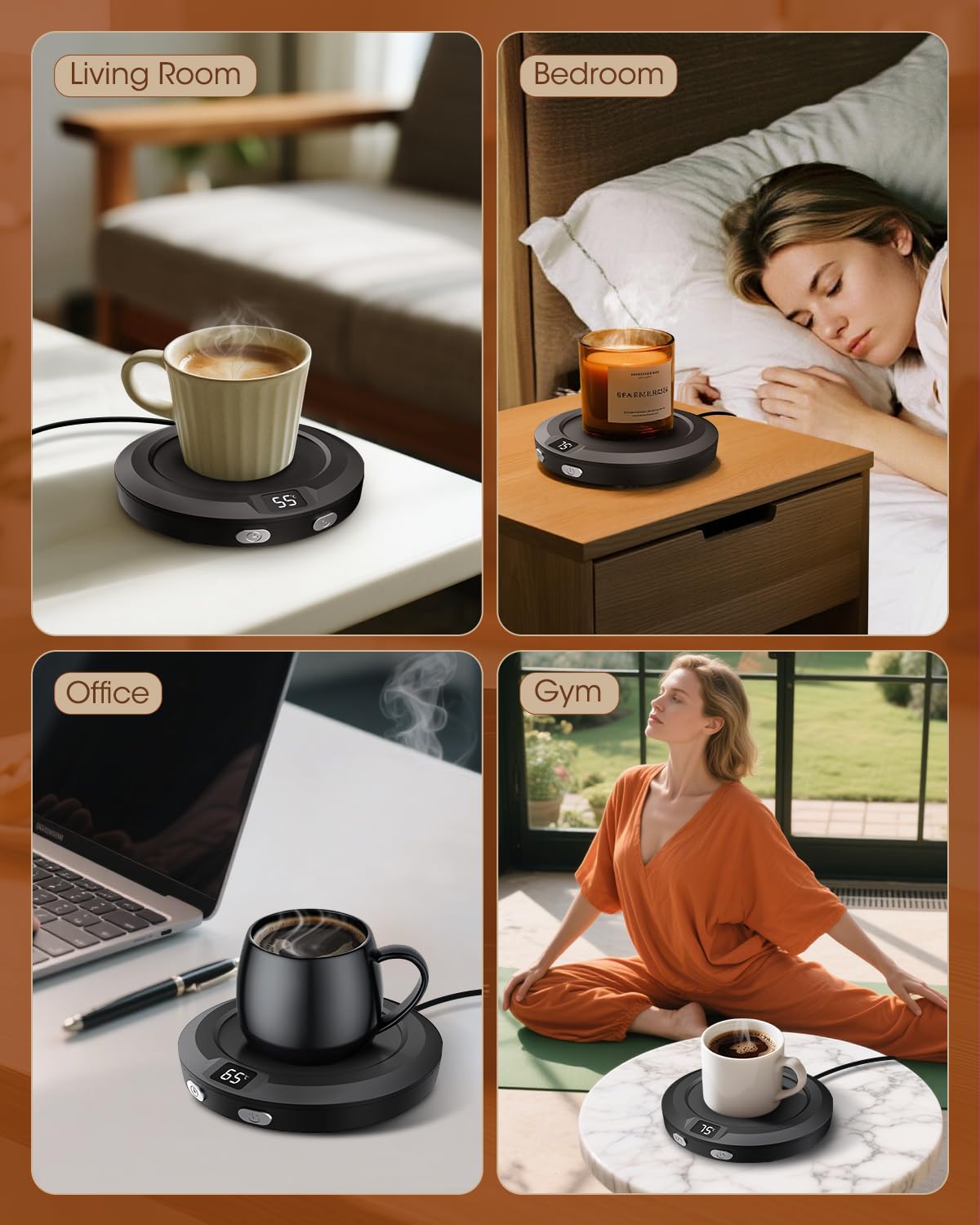 MXMZHXU mug warmer waterproof panel helps prevent spills
