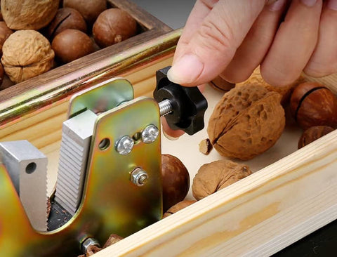 MxTong heavy-duty tool cracks pecans, walnuts, hazelnuts and other shells.