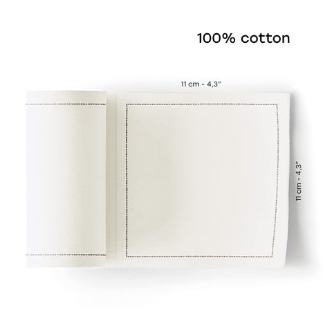 MY DRAP Basics 100% cotton napkins offer soft touch and premium feel