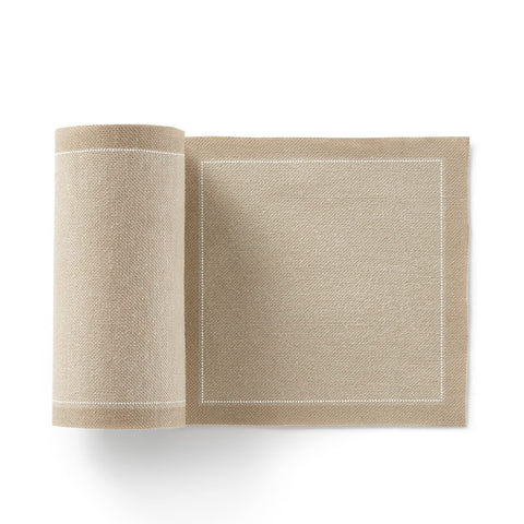 MY DRAP cotton cocktail napkin roll in sand color, premium event-ready and absorbent.