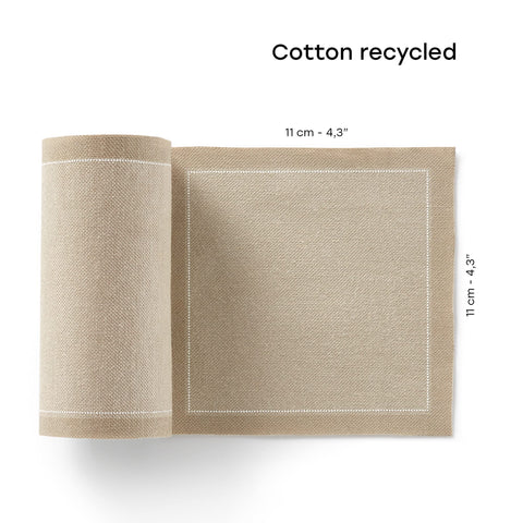 MY DRAP napkins in sand color on a table setting, elegant and versatile.