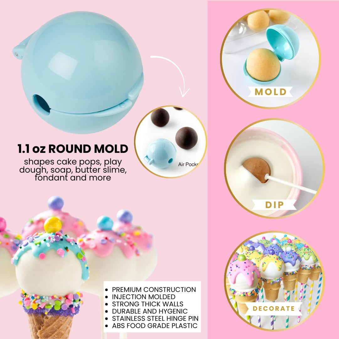 My Little Cakepop Pro air pocket design helps perfect round shape every time.