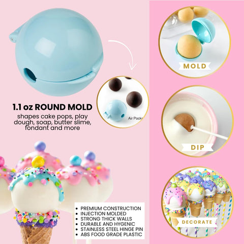 My Little Cakepop Pro air pocket design helps perfect round shape every time.