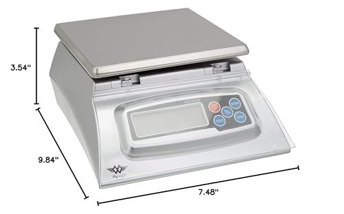 My Weigh KD-8000 removable stainless-steel platform facilitates easy cleaning and precise readings.