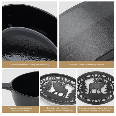 MYFIREPLACEDIRECT cast iron steamer with enamel interior cleans easily after use.