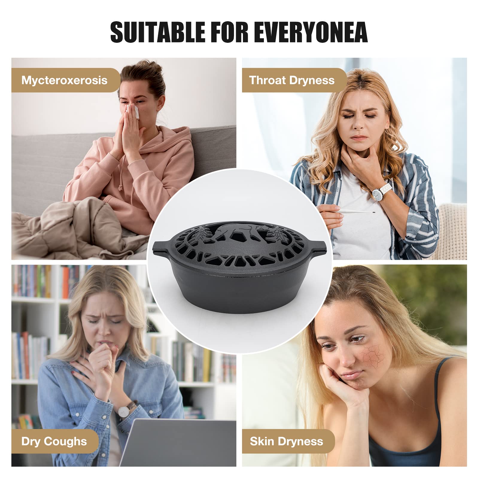 MYFIREPLACEDIRECT natural humidification without electricity for cozy, breathable air