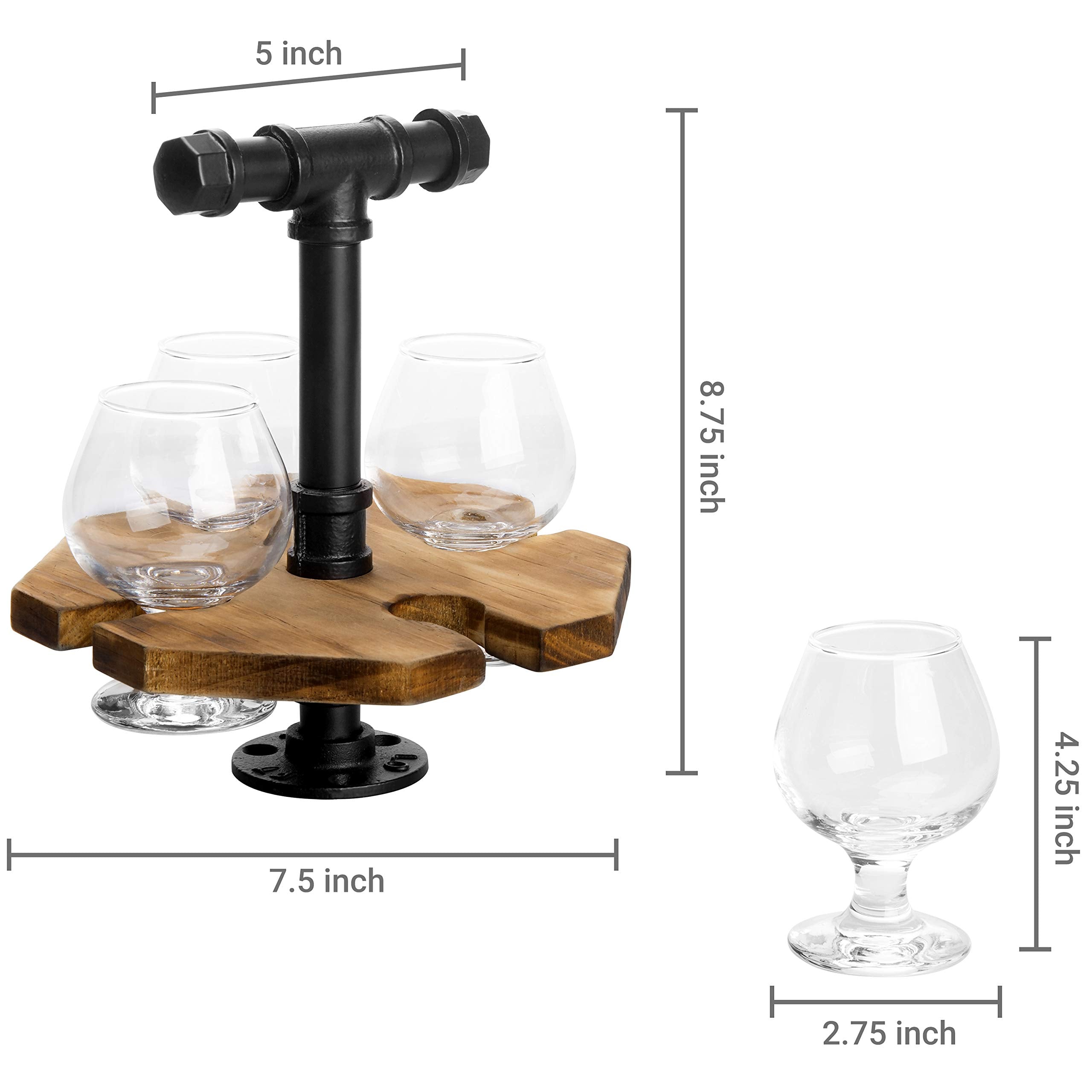 MyGift industrial chic design adds rustic-modern flair to home bars