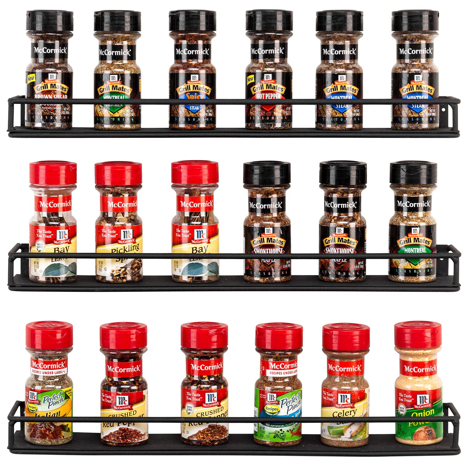 MyGift shelves shown with dimensions 16.25 W x 1.5 H x 2 D.