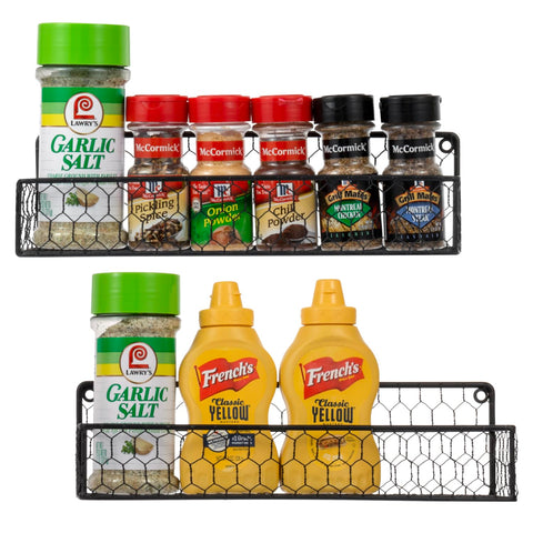 MyGift spice rack wall mount dimensions confirms compact footprint for tight spaces.