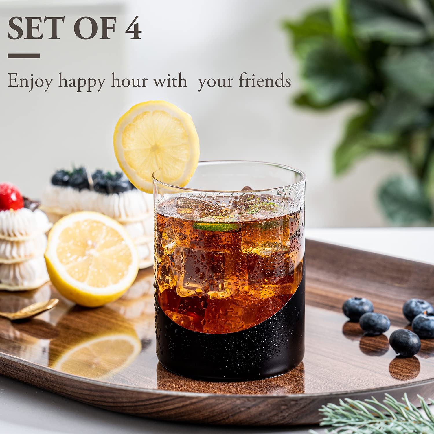 MyGift 12 oz set of four, versatile for wine, cocktails, or spirits.