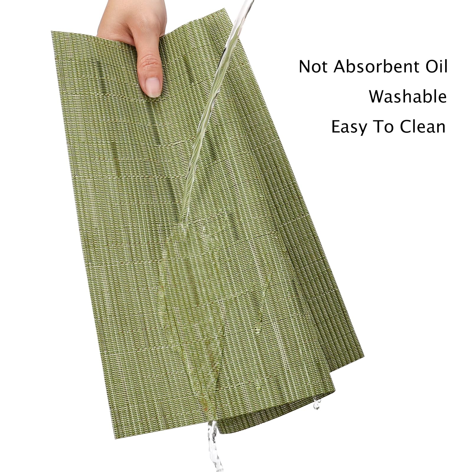 Myir JUN placemats with non-slip backing stay steady during meals