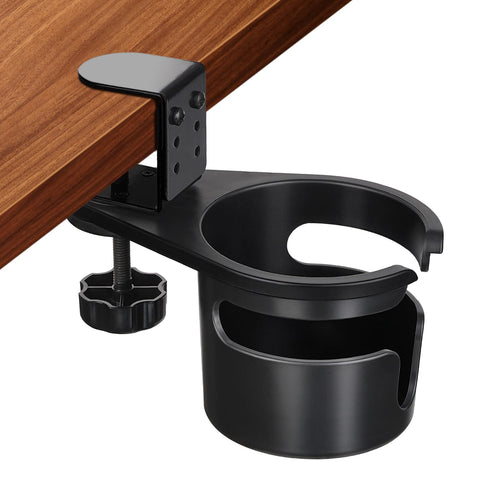MYITYARD desk cup holder clamp stabilizes drinks on a workspace