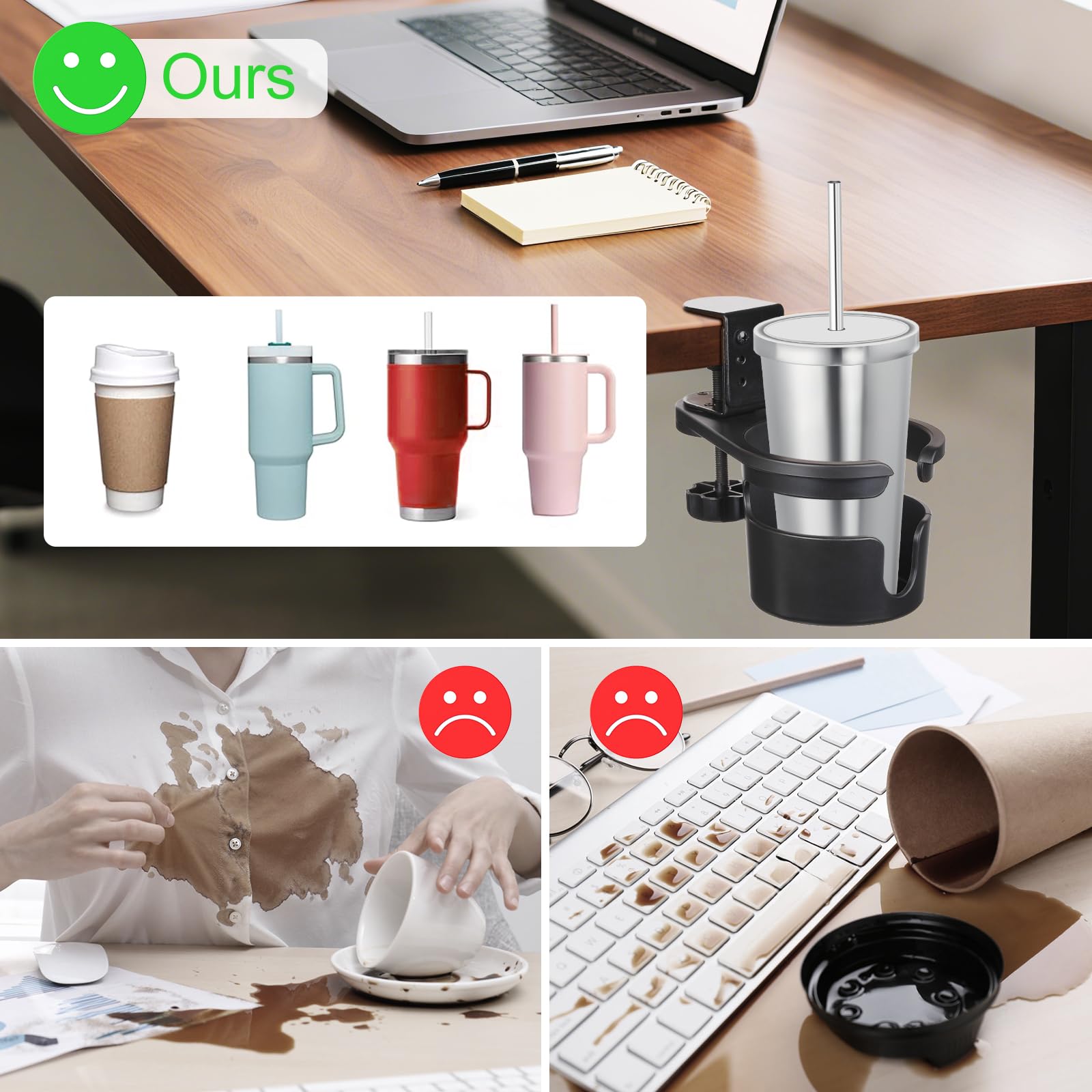 MYITYARD anti-slip silicone pad keeps cups steady