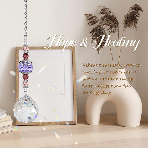 MYKILOS Sympathy Suncatcher Crystal Ball — colorful light rays brighten a room.