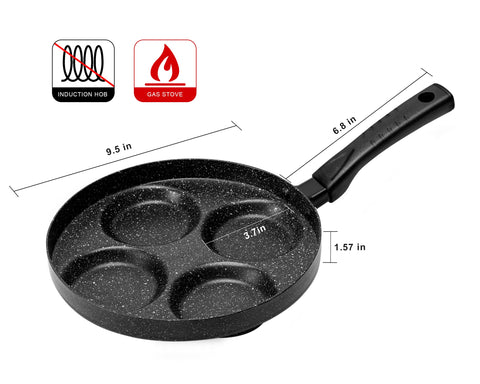 MyLifeUNIT Pan with spatula ready to fry eggs with less sticking.