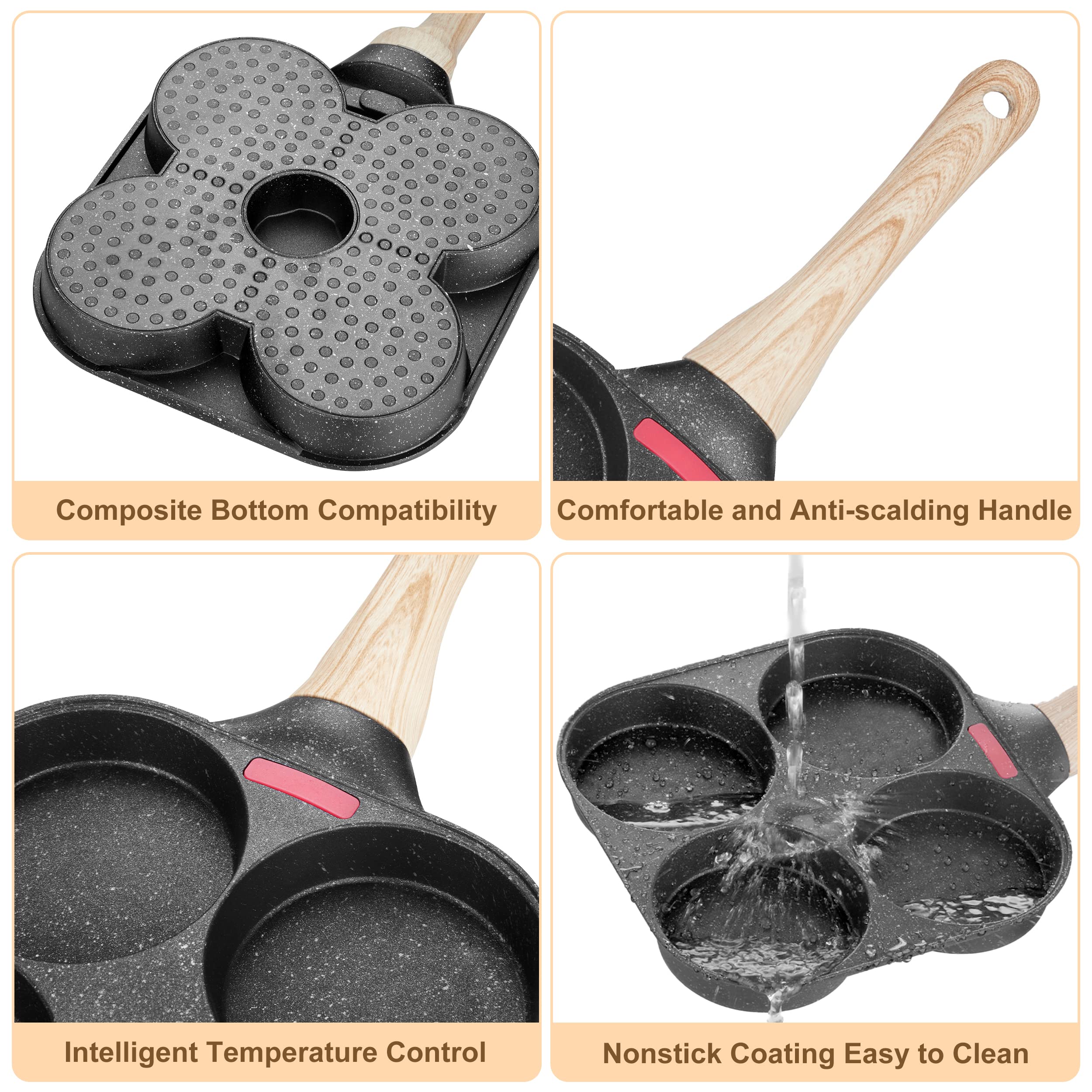 MyLifeUNIT 4-Cup capacity egg pan suitable for family breakfasts