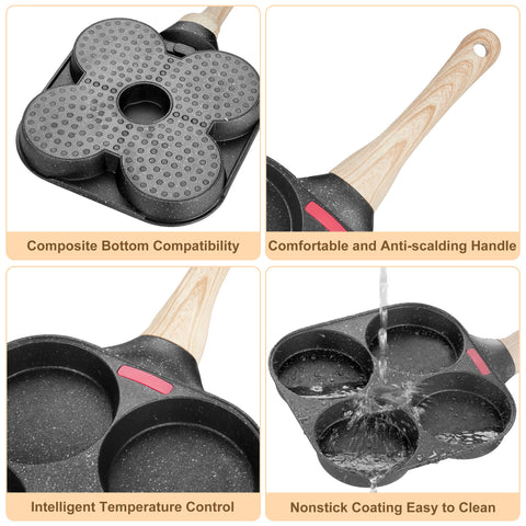 MyLifeUNIT 4-Cup capacity egg pan suitable for family breakfasts