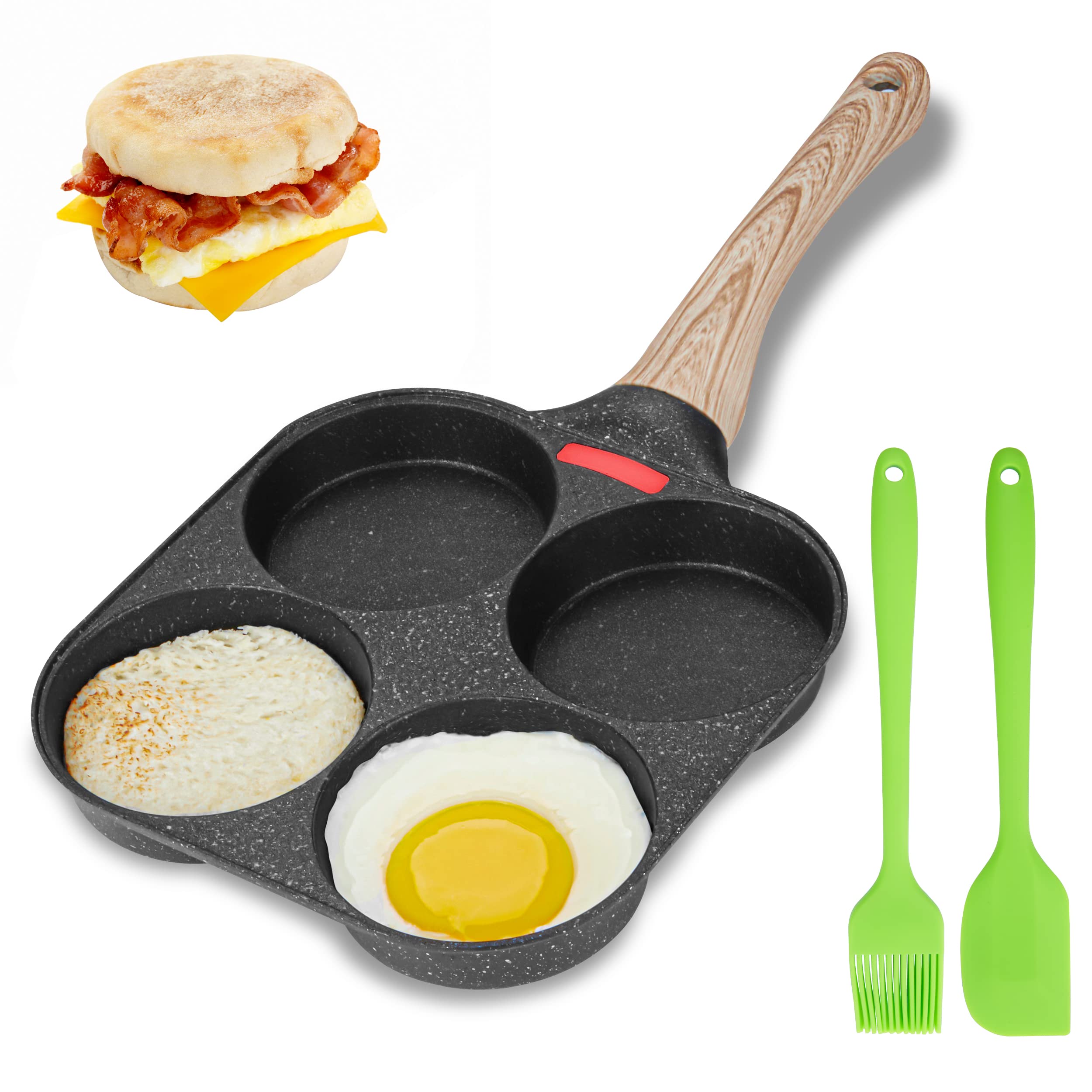MyLifeUNIT 4-Cup Egg Frying Pan top view showing compact breakfast-friendly design
