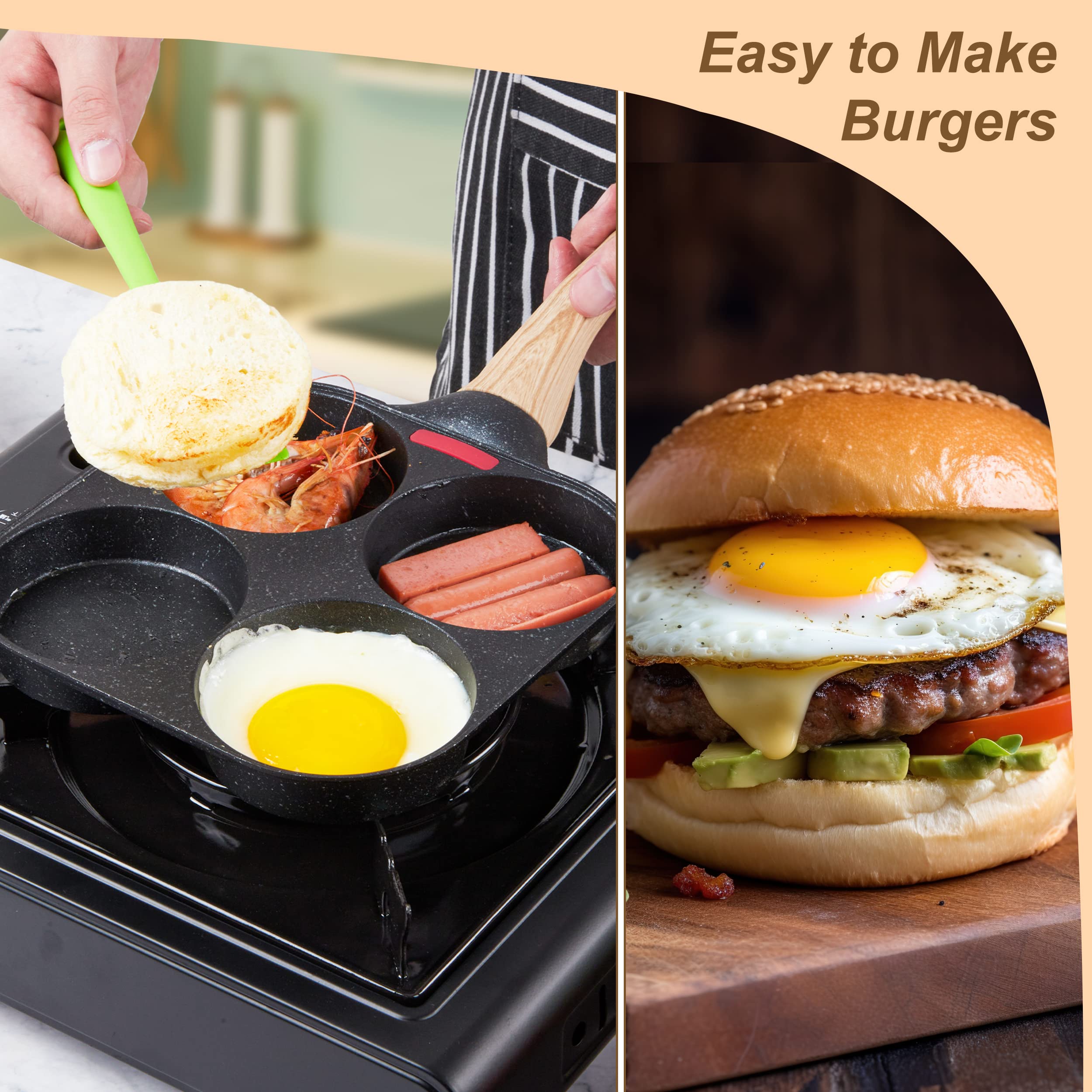 MyLifeUNIT Egg Frying Pan with comfortable handle for steady cooking
