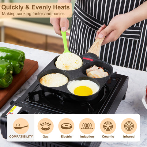 MyLifeUNIT Egg Frying Pan extended bottom for faster, even heating