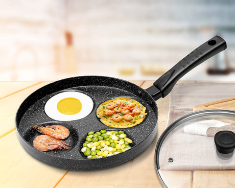 MyLifeUNIT egg pan supports versatile breakfasts like eggs and bacon.