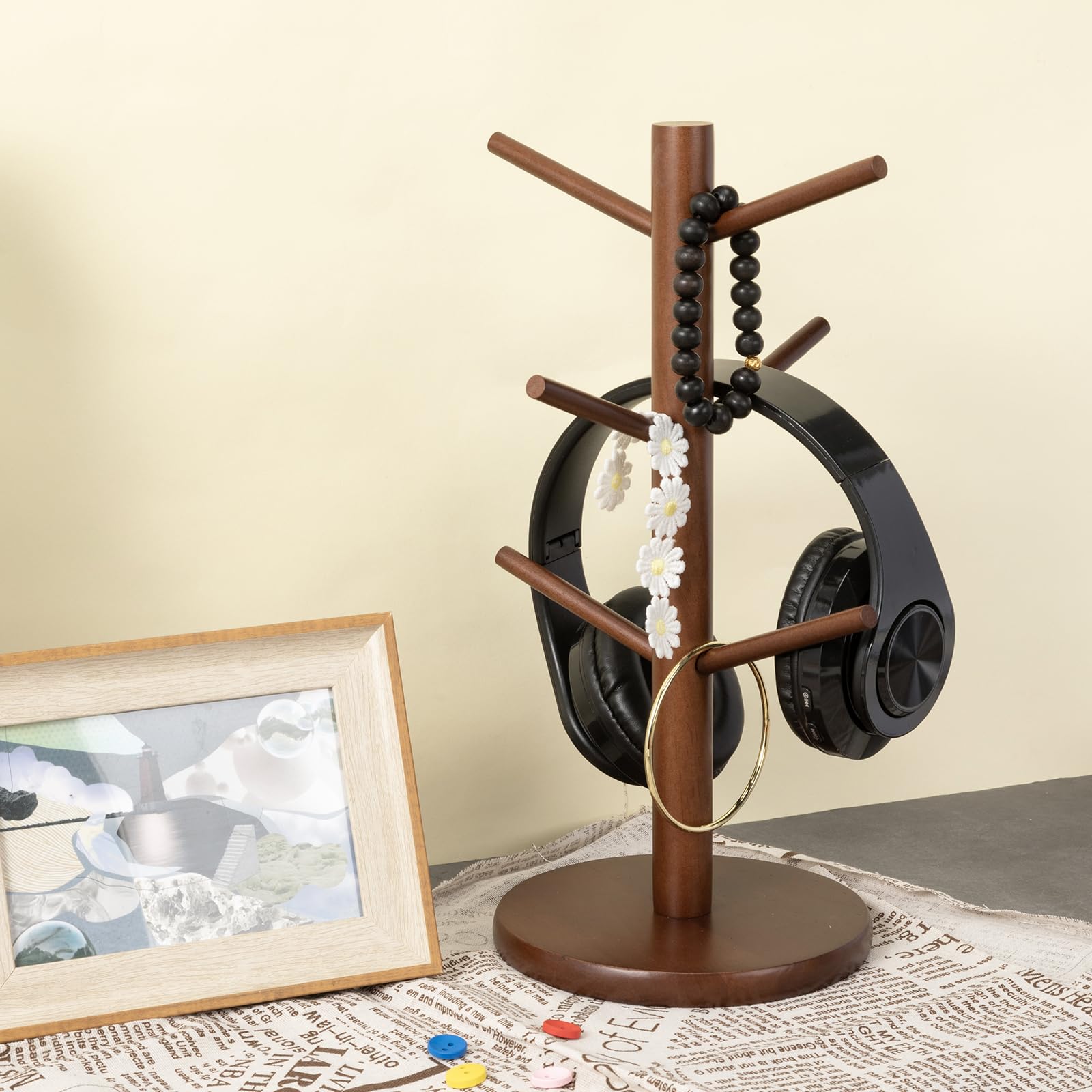 MylifeUNIT mug holder tree with anti-slip base protects countertops.
