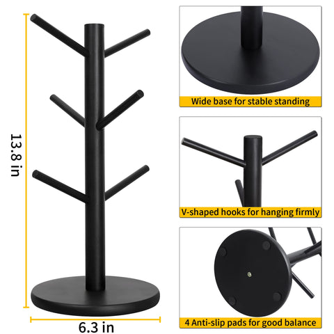 MyLifeUNIT mug holder tree blends with home decor for a neat kitchen.