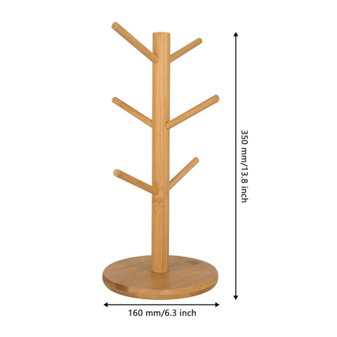 MyLifeUNIT mug holder tree yellow anti-slip base protects countertops.