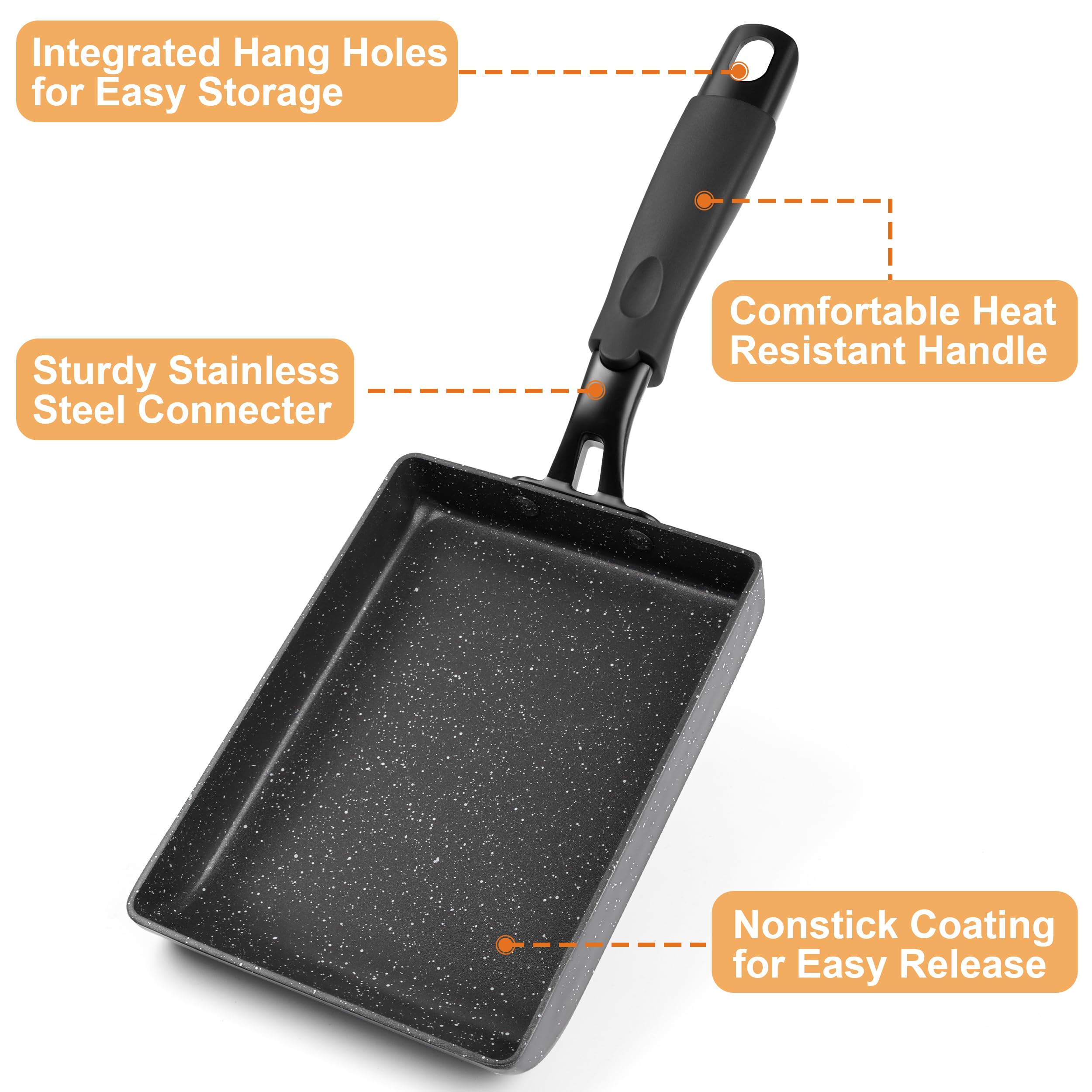 MyLifeUNIT rectangular tamagoyaki design enables professional-looking multi-layer rolls.