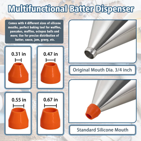 MyLifeUNIT silicone mouth 0.47 inch for even lines and portions.