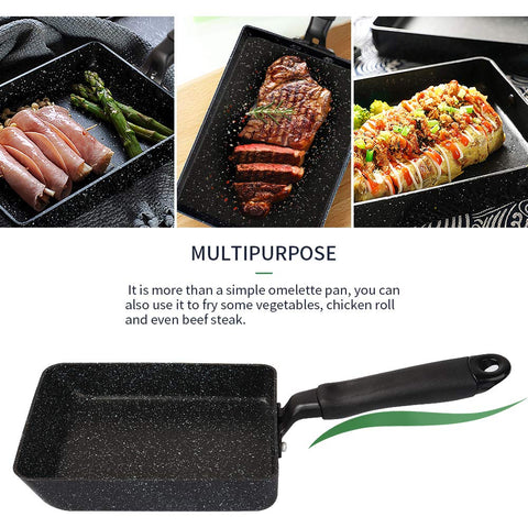 MyLifeUNIT Tamagoyaki Pan nonstick coating for easy release and quick cleanup.