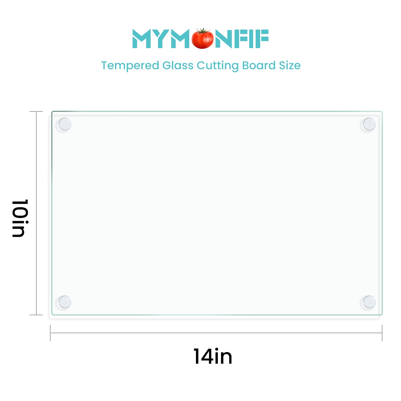 Mymonfif tempered glass cutting board heat resistant for hot pots and pans