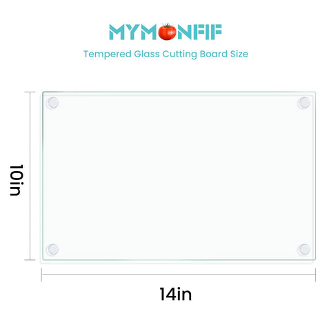 Mymonfif tempered glass cutting board heat resistant for hot pots and pans