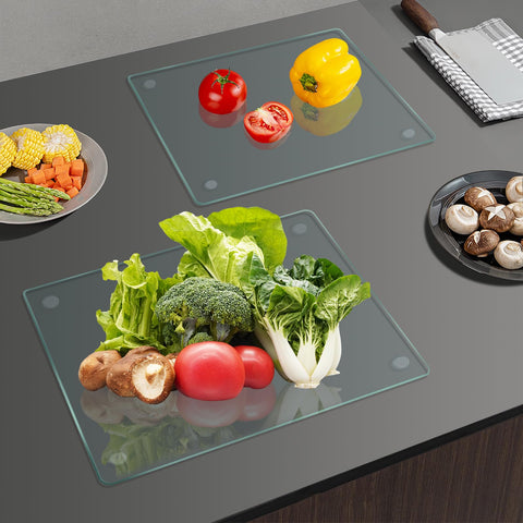 Mymonfif glass board showing scratch-resistance during prep.