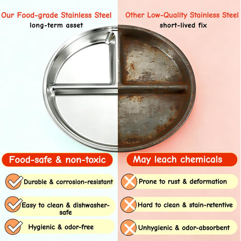 MYOVPLUT adult portion-control plate illustrating balanced serving options.