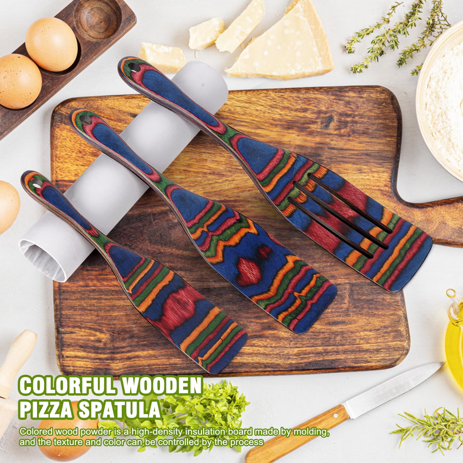 MYRAINBOW spurtle set hanging hole design keeps kitchen organized