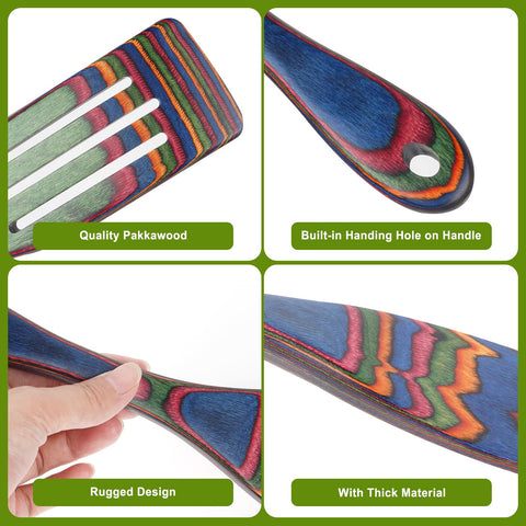 MYRAINBOW pakkawood utensils withstand high heat for safe nonstick use